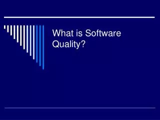 what is software quality