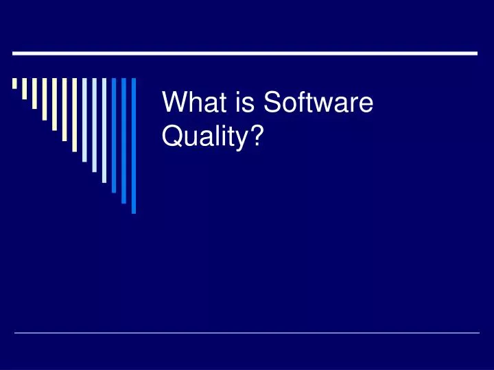 what is software quality