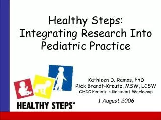 Healthy Steps: Integrating Research Into Pediatric Practice