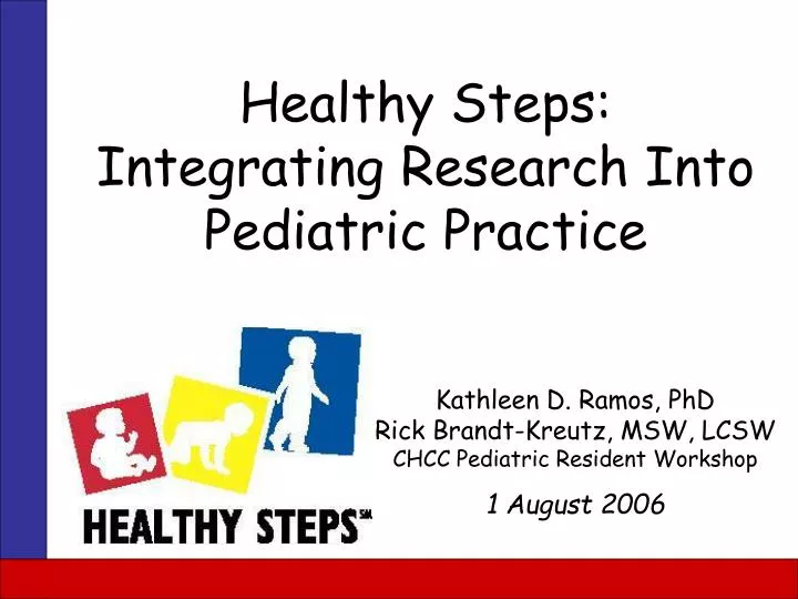 healthy steps integrating research into pediatric practice