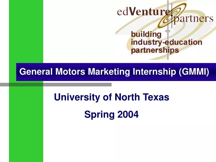 general motors marketing internship gmmi