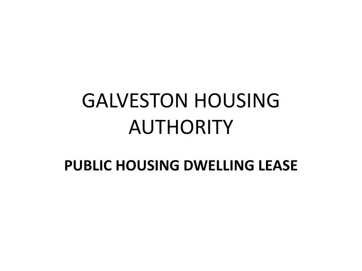 galveston housing authority
