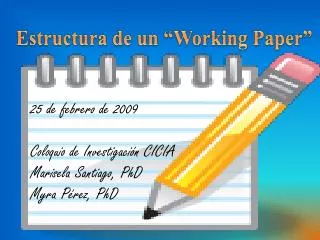estructura de un working paper