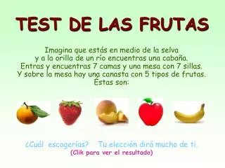 test de las frutas