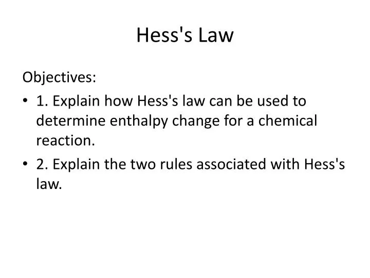 hess s law