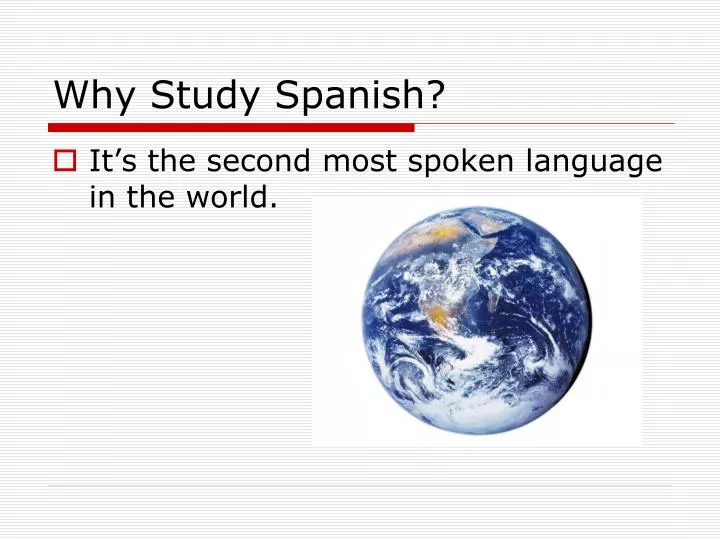 why study spanish