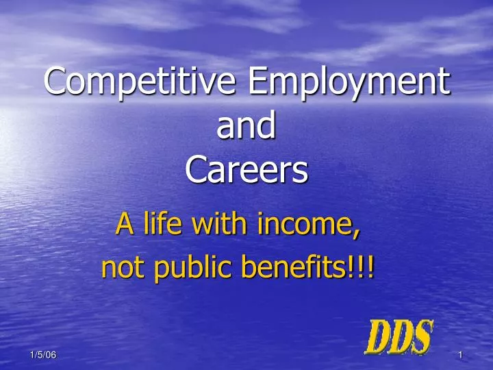 competitive employment and careers