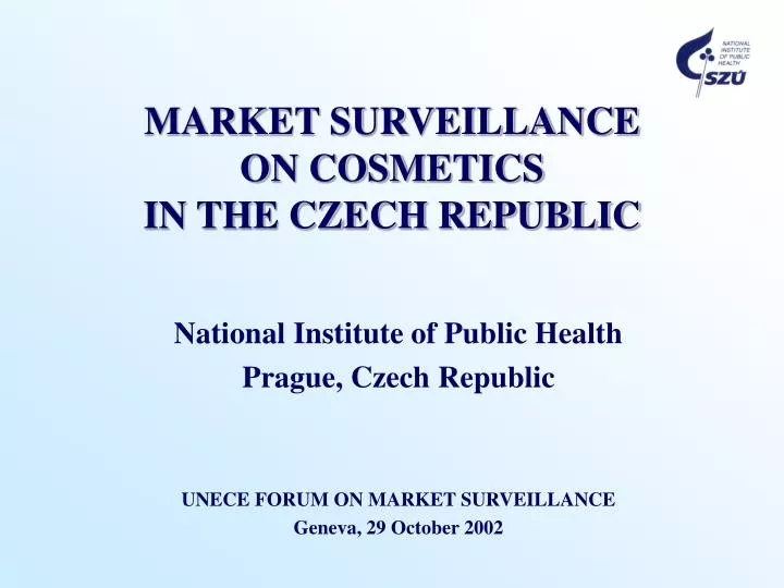 market surveillance on cosmetics in the czech republic