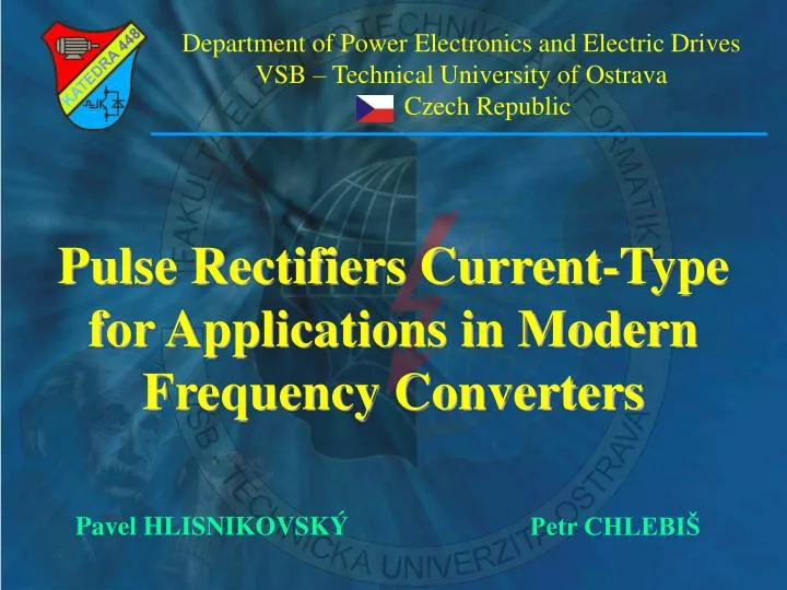pulse rectifiers current type for applications in modern frequency converters