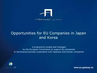 Opportunities for EU Companies in Japan and Korea