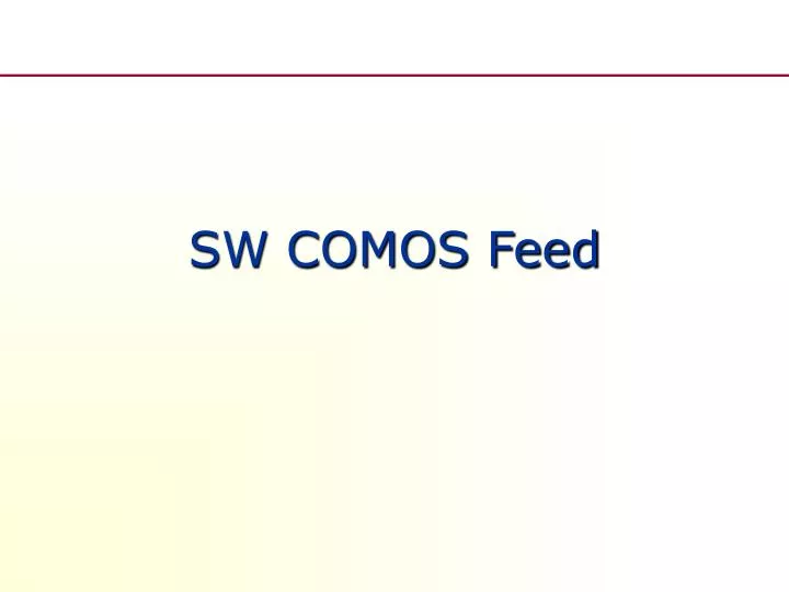 sw comos feed