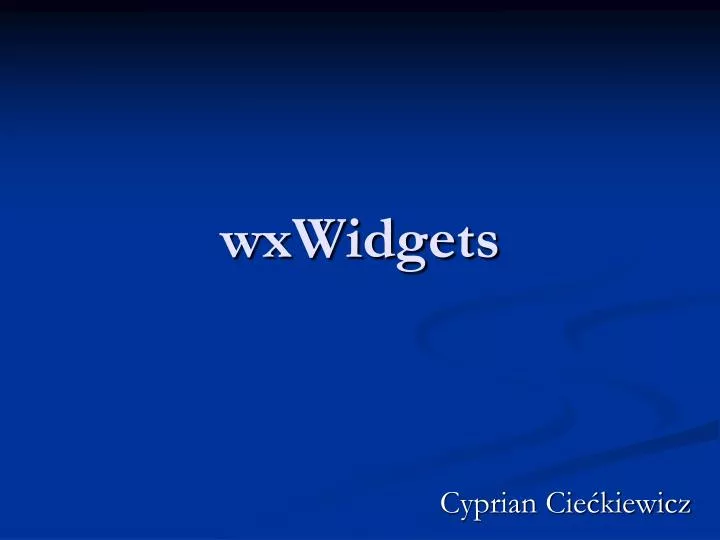 wxwidgets