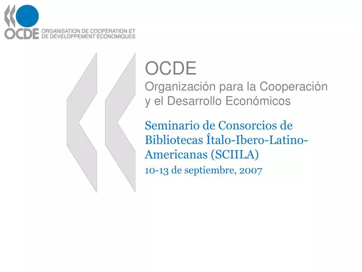 ocde organizaci n para la cooperaci n y el desarrollo econ micos
