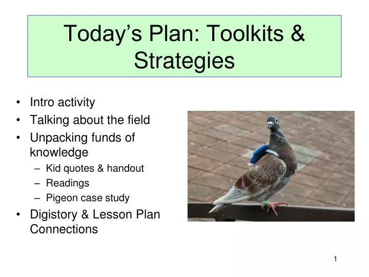 today s plan toolkits strategies