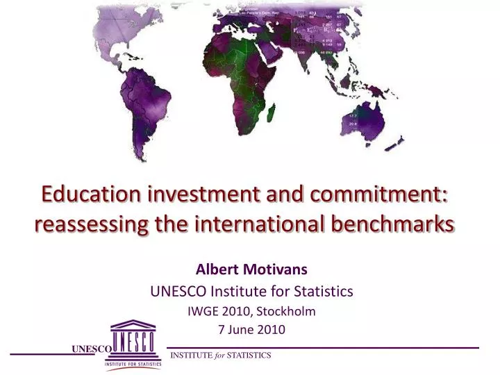 education investment and commitment reassessing the international benchmarks