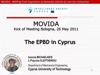 The EPBD in Cyprus