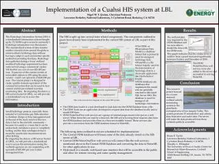 Implementation of a Cuahsi HIS system at LBL Nigel W. T. Quinn, Christian Pedersen Lawrence Berkeley National Laboratory