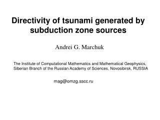 Directivity of tsunami generated by subduction zone sources