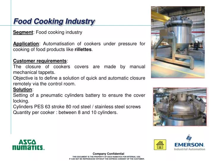 food cooking industry