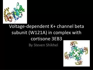 Voltage-dependent K+ channel beta subunit (W121A) in complex with cortisone 3EB3