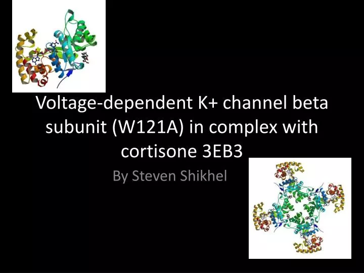 voltage dependent k channel beta subunit w121a in complex with cortisone 3eb3