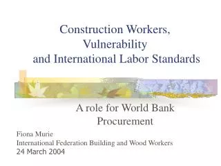 A role for World Bank Procurement