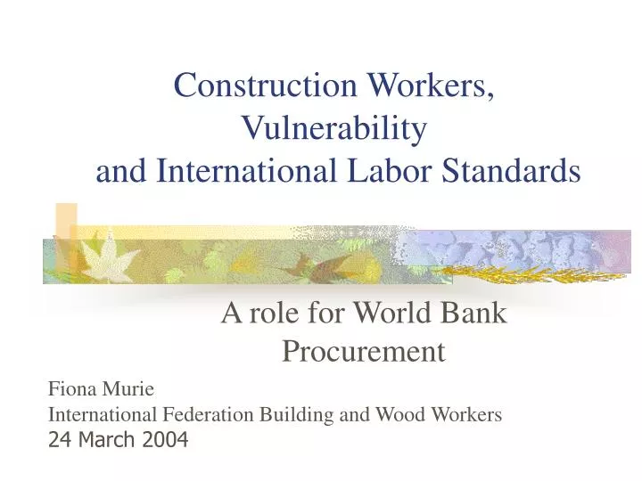 a role for world bank procurement