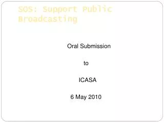SOS: Support Public Broadcasting