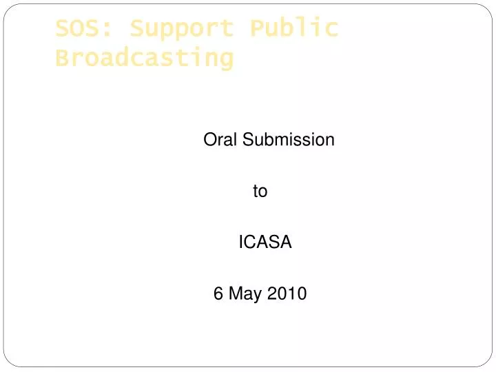 sos support public broadcasting
