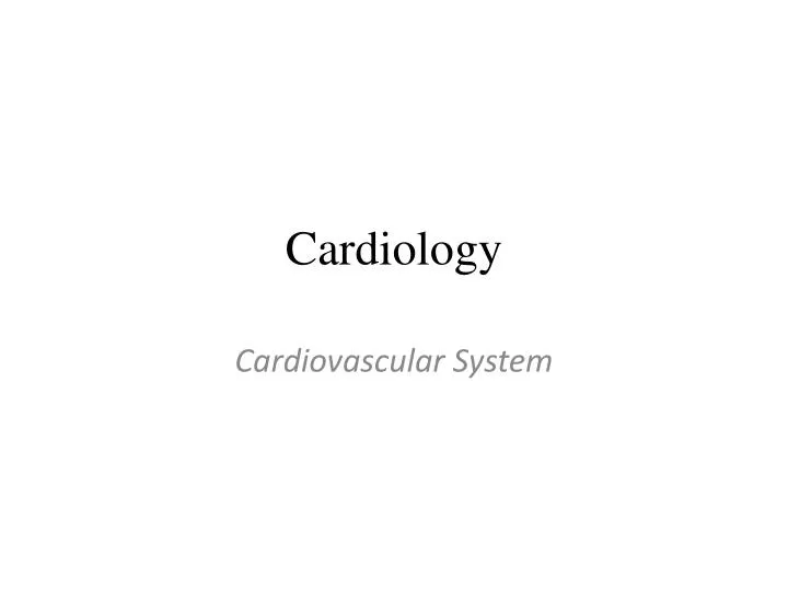 cardiology