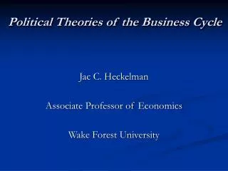 Political Theories of the Business Cycle