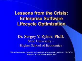 Lessons from the Crisis: Enterprise Software Lifecycle Optimization
