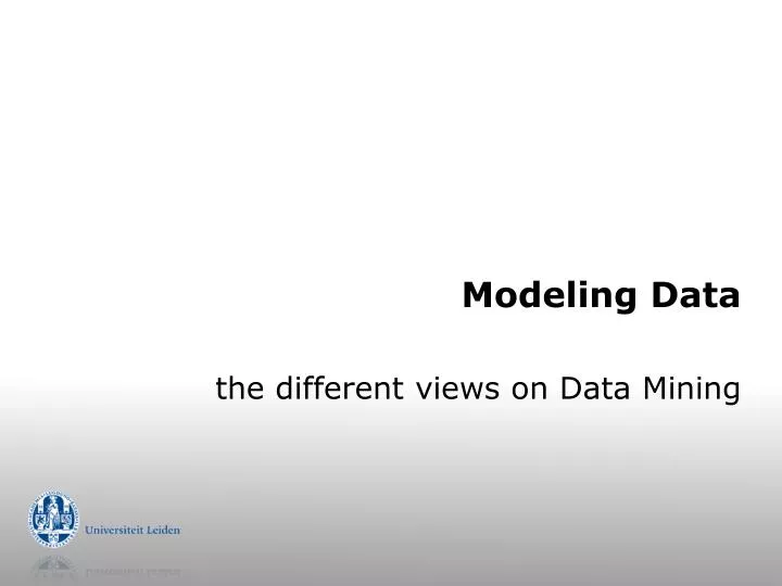 modeling data