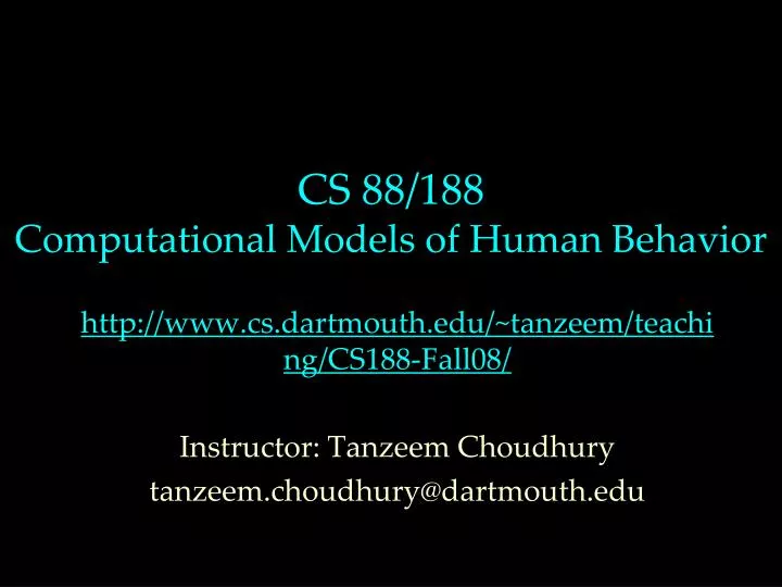 cs 88 188 computational models of human behavior