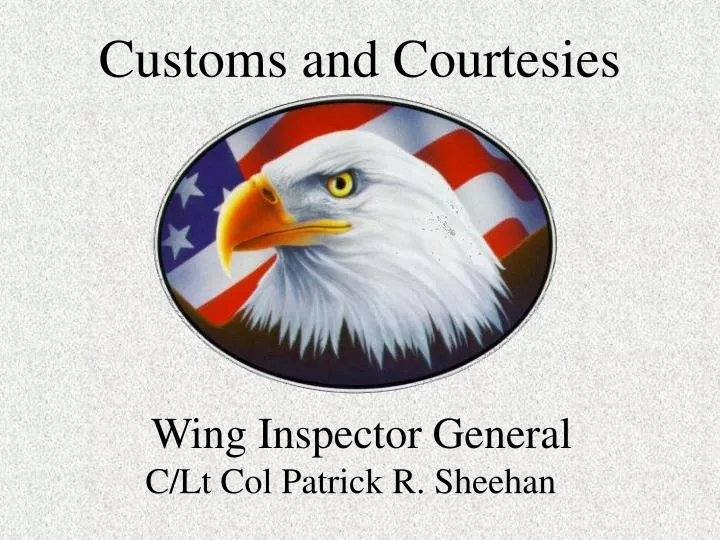 customs and courtesies