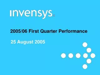 2005/06 First Quarter Performance