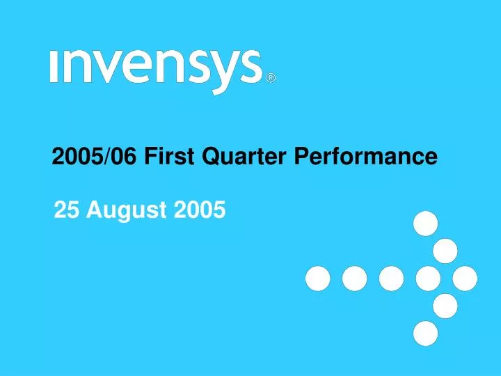 2005 06 first quarter performance