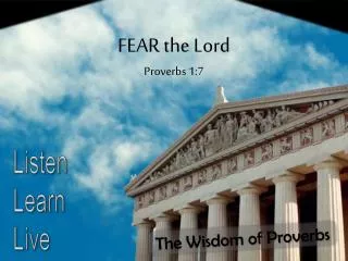 The Wisdom of Proverbs