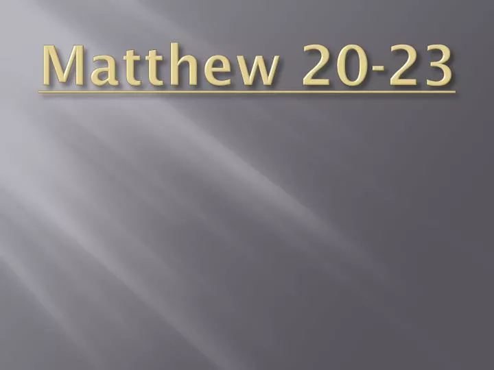 matthew 20 23