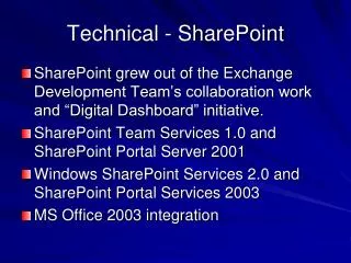 Technical - SharePoint