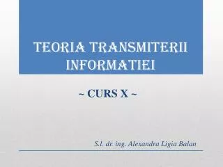 teoria transmi t e ri i informat iei