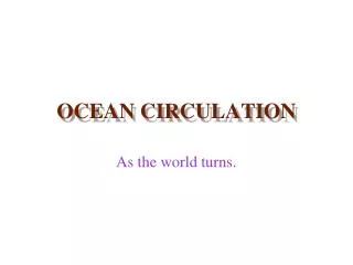 OCEAN CIRCULATION