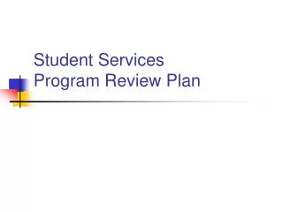 Student Services Program Review Plan