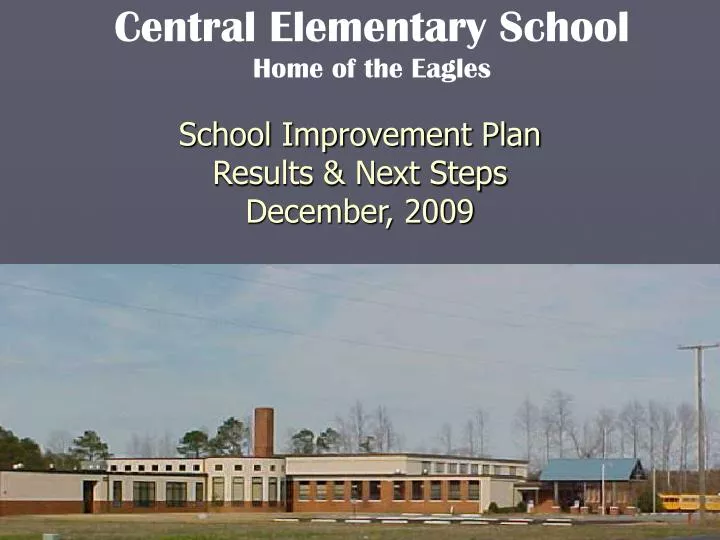 school improvement plan results next steps december 2009