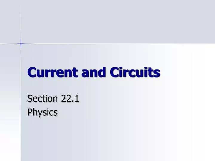 current and circuits