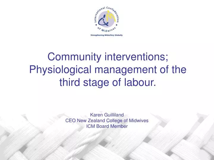 community interventions physiological management of the third stage of labour