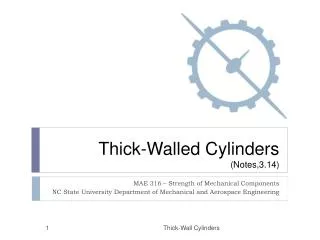 Thick-Walled Cylinders (Notes,3.14)