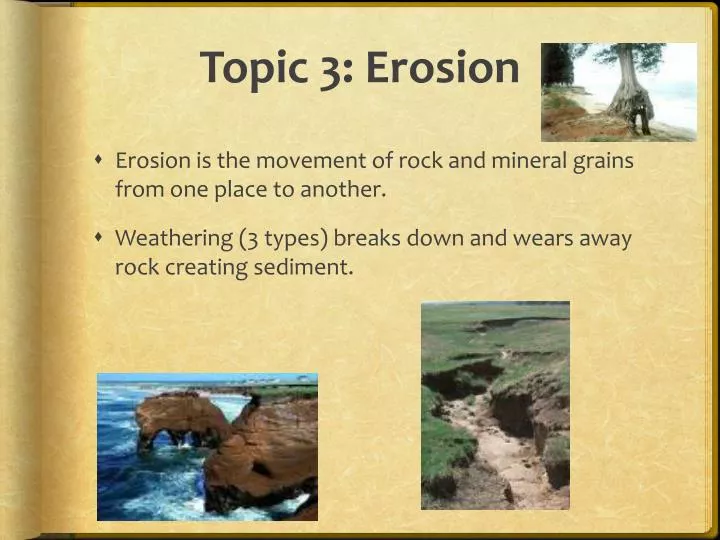 topic 3 erosion