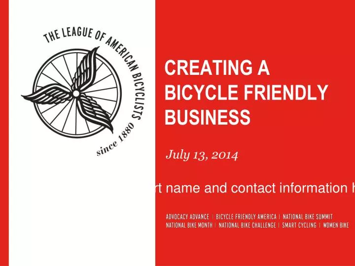 creating a bicycle friendly business
