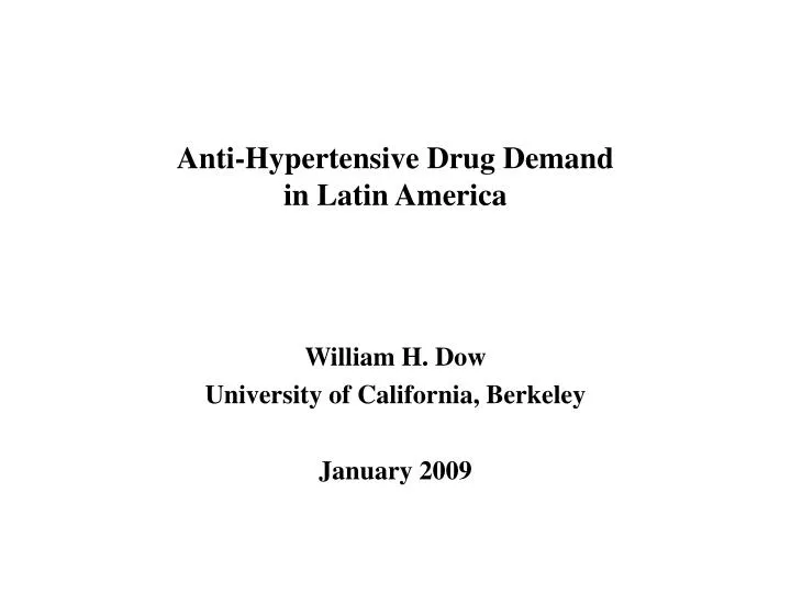 anti hypertensive drug demand in latin america